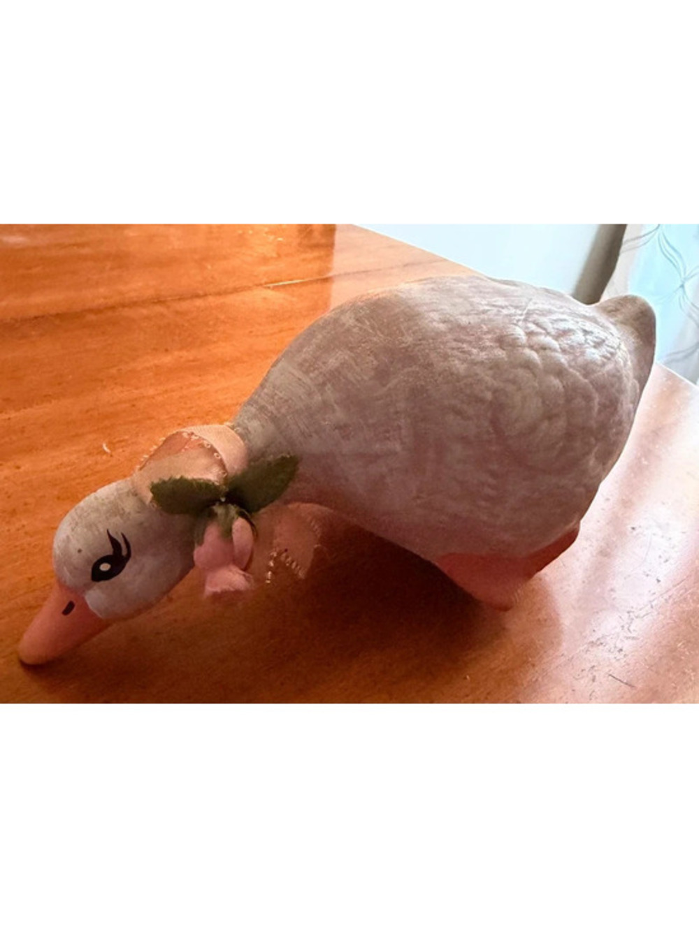 VTG Goose figurine Sitting shelf goose CottageCore.